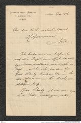 Nachlass Franz Steindachner, Brief von Jos. Ancik an das k.k. naturhistorische Hofmuseum (05.11.1906), Inv.Nr. 8.01, Seite 1